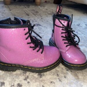 Dr. Martens Kids Boots in Sparkly Pink